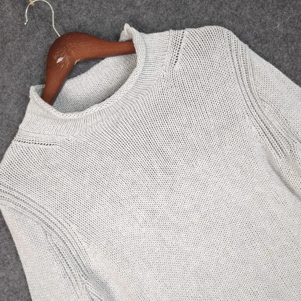 J Crew Always Heather‎ Gray Mock Neck Knit Pullover Sweater Womens Medium M
